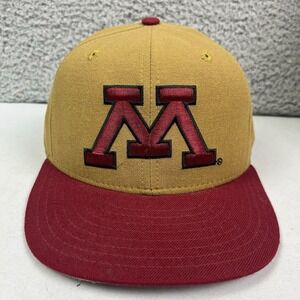 Vintage 90s Minnesota Gophers New Era Pro Model Hat Cap 100% Wool USA Made 7 1/8